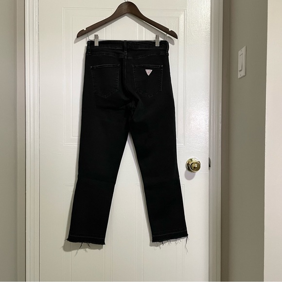 Cropped Distressed Black Denim Pants - GUESS - Picture 3 of 3